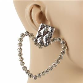 Fashion Metal Crystal Hart Earring