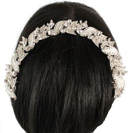 Crystal Leaf Hair Comb