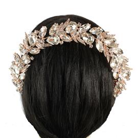 Crystal Leaf Hair Comb