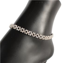 Rhinestones Square Anklet