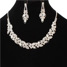 Rhinestones Crystal Necklace Set