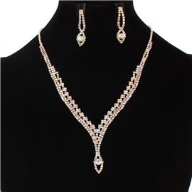 Rhinestones Necklace Set