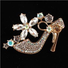 Crystal Shose Brooch