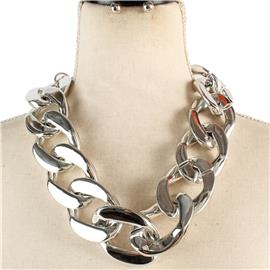 Fashion Link Chunky Necklace Set