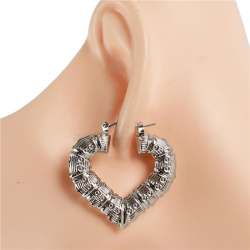 20MM Bamboo Heart Earring