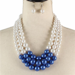 3 Layered Pearl Necklace Set