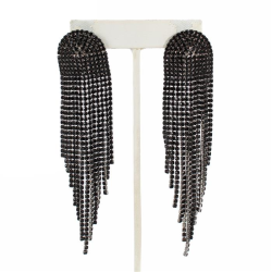 Rhinestones Fringed Earring