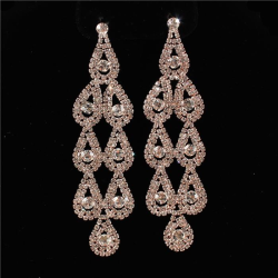 Rhinestones Long Earring