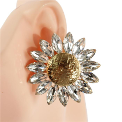 Clip On Sunflower Earring