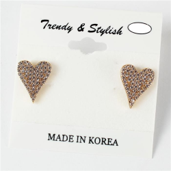 Rhinestones Heart Earring