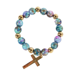 Bead Cross Stretch Bracelet