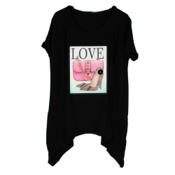 PLUS LOVE Print T Shirt